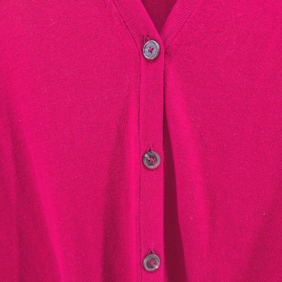 J.Jill Red Button Front Longline Cardigan Sweater Pockets Sz L Capsule Layering‎ - Picture 4 of 10